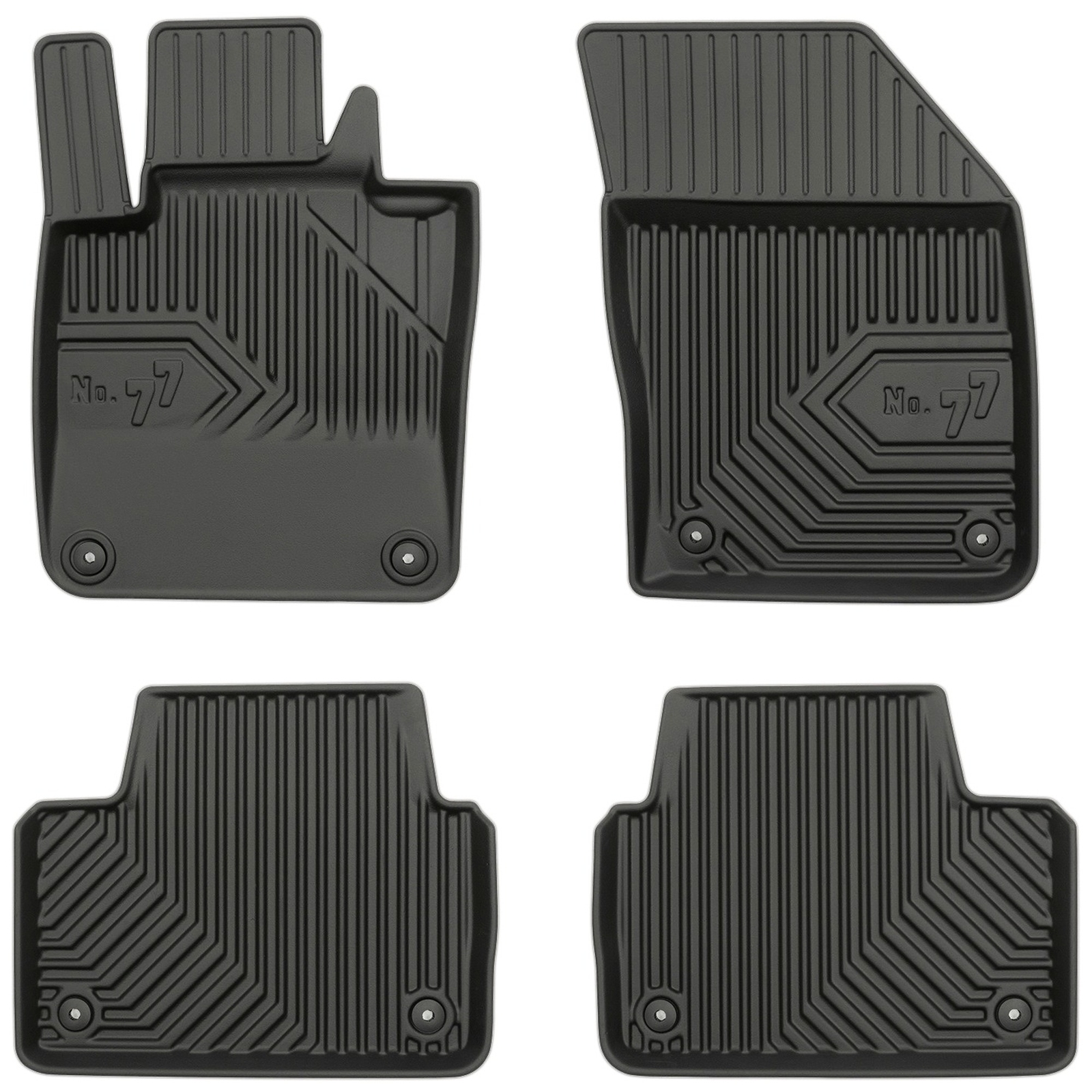 Tapis de sol Frogum No.77 pour Volvo V60 II en TPE noir sur mesure