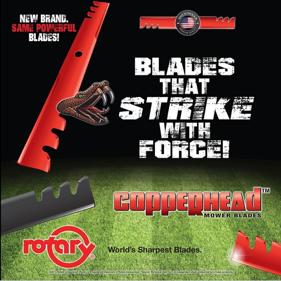 COPPERHEAD 3Pk 48" HD HUSQVARNA MULCHING GATOR BLADES 532173921