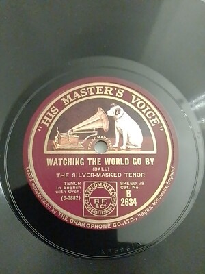 Der silbermaskierte Tenor - Die Welt vorbeiziehen sehen / Glocken von Killarney - 78 U/min