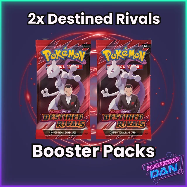 Pokemon TCG: Scarlet & Violet Destined Rivals  Booster Pack (x2) - eBay Live