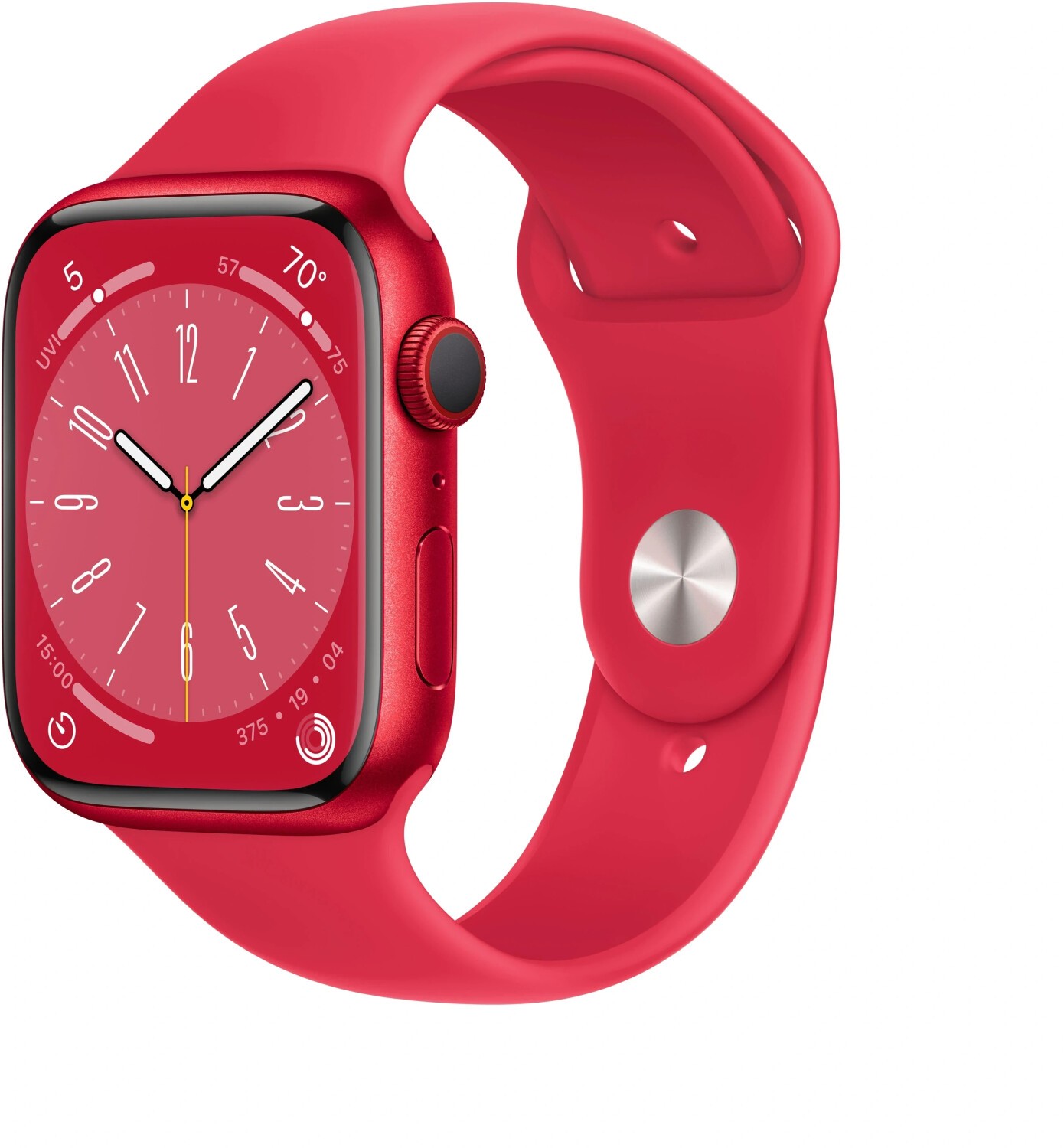 Apple Watch 8 Cell. Red Alu 45mm, Red Sp. Band A2775, Hervorragend – Refurbished