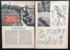 6” x 48”  Reflecting Telescope Tripod 1954 HowTo Design PLANS