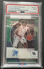 Tyrese Maxey 2020 Panini Prizm Draft Picks Prospect Auto Green Choice #7/8 PSA 9
