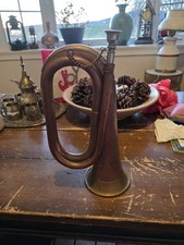 Vintage Copper  Brass Military used Bugle Horn in good condition