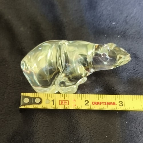 Vintage Crystal Polar Bear Made by The Norwegian Company Hadeland Glassverk.