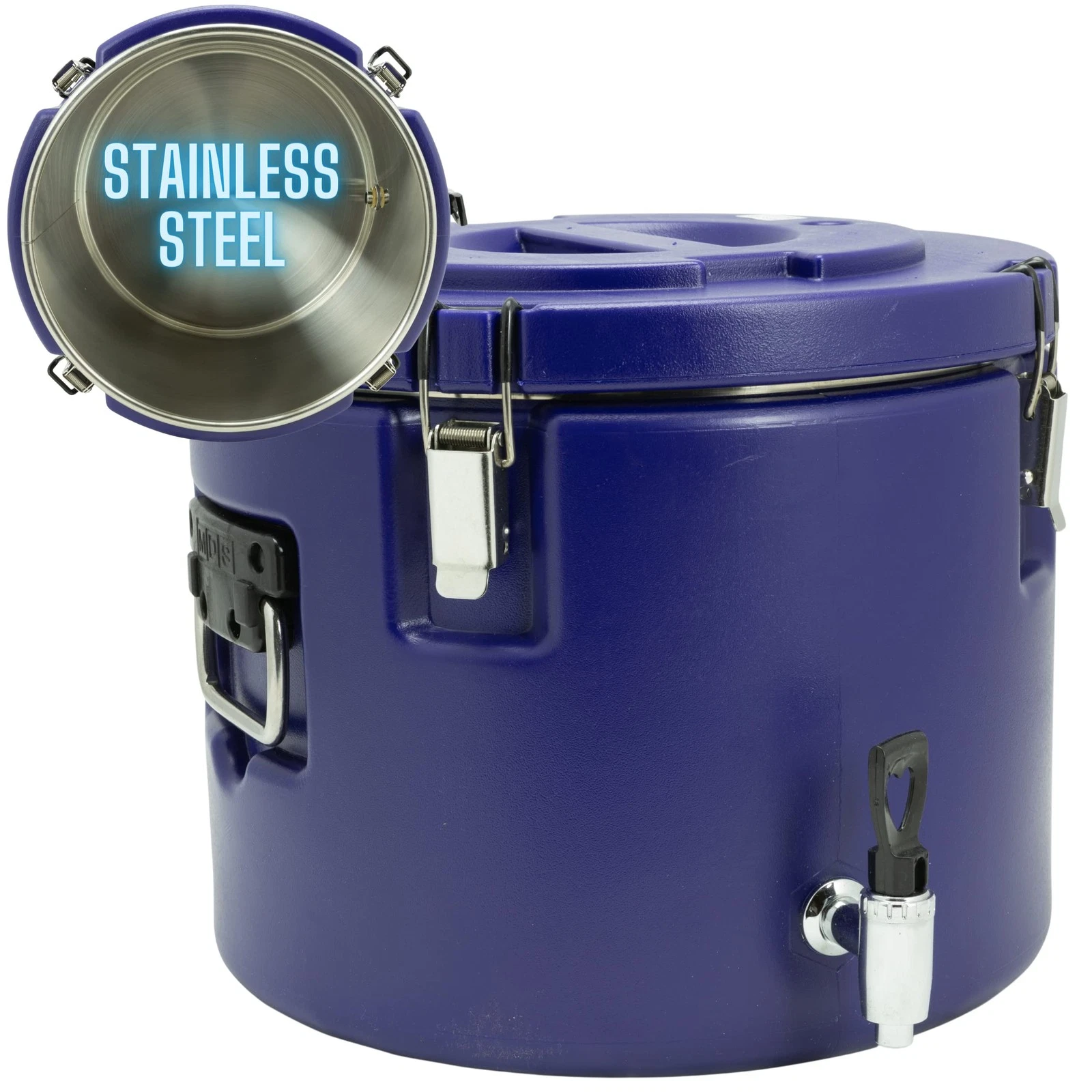 5 Gallon Insulated Beverage Cooler Stainless Steel Spigot Portable Blue Water