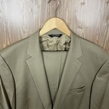 Jos A Bank 2 Piece Suit Mens 44L 36x32 Brown Solid Wool Two Buttons Pants