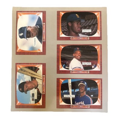 1992 Baseball Cards Magazine Presents UNCUT Sheet 1955 Bowman KEN GRIFFEY JR +