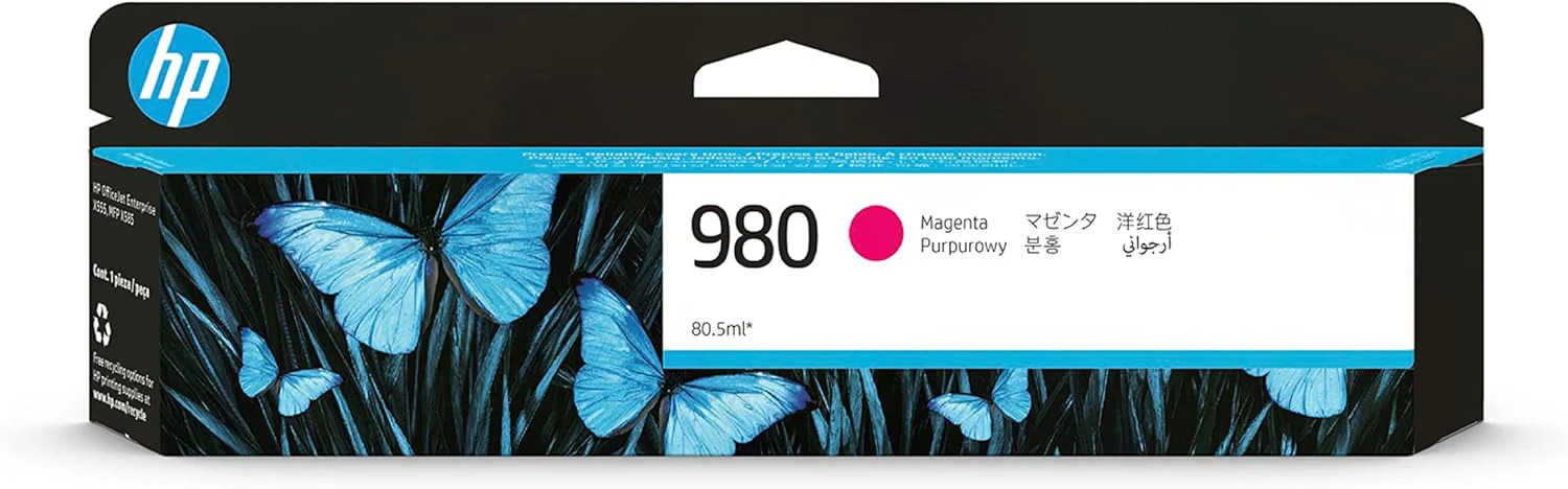Genuine HP 980 Magenta Ink Cartridge D8J08A