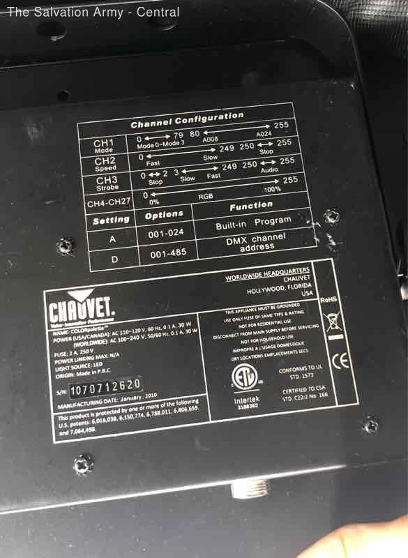 Chauvet COLORpalette Stage Lighting DJ LED Light Panel With Backpack - Image 4 of 4