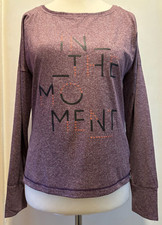 Image of Odlo Long Sleeve T-Shirt Womens Helle In The Moment Active Top Small NEW Purple
