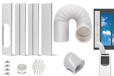 Portable AC Window Kit with Exhaust Hose, Air Conditioners Kits Parts Adjusta...