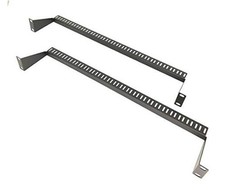 - 2 Pack 1U Horizontal 19-Inch Rack Mount Cable Management Support Bar
