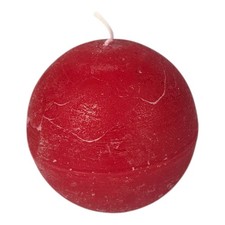 Kugelkerze Rustic Ø 8cm rot Kugel Advent 80mm Kerze rund Karminrot Adventskranz