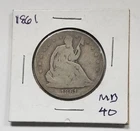 1861 Liberty Seated Half Dollar | Philadelphia | Early Silver Half