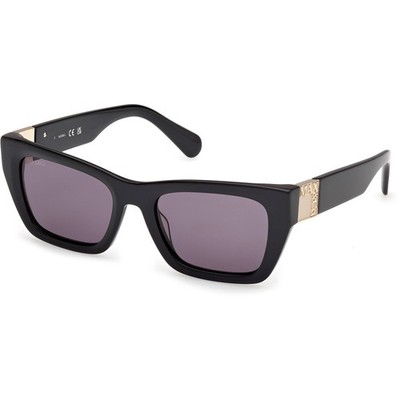 Max & Co. Women's Sunglasses Shiny Black Plastic Cat Eye Full Rim MO0124 5301A