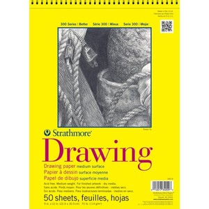 Strathmore 300 Series Drawing Pad 9 X 12 Inches 70 LB 50 Sheets