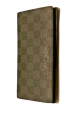 Authentic Louis Vuitton Brazza Black Damier Graphite Canvas Long Wallet