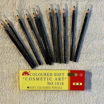 [48 Units] COSMETIC ART 1818 Peel-Off Eyeliner/Eyebrow Pencil Set   Black Shade