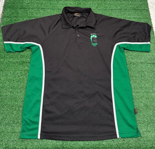 Blyth Spartans AFC Falcon Black Polo T-Shirt Jersey | Mens Adult Large Football