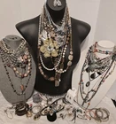 5+ Lbs Mixed Jewelry Lot Wearable Vintage Modern Gold Silver Tone Costume