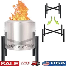 Firepit Stand 15-27 Inch Stainless Steel Fire Pit Accessory Outdoor Use