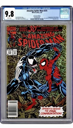 ASM #375 CGC 9.8 Newsstand Venom vs Spider-Man Gold Foil Modern Key Marvel 1993
