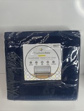 Breathable Baby Mesh Crib Liner in True Navy NEW 