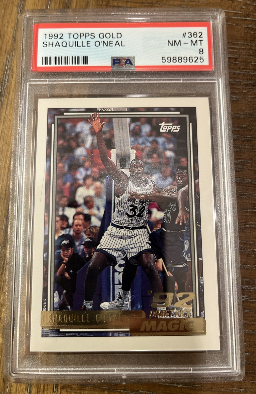 1992-93 Topps - Shaquille O'Neal #362 Gold (RC) PSA 8