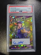 1/2 2023 LEAF VIVID ETHAN HOLLIDAY PURPLE CRYSTAL AUTO PSA 9