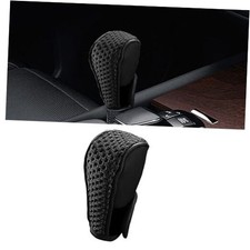 Car Gear Shift Knob Cover, Leather Automotive Stick Shifting Handle Knobs Black