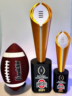 3D Printed College Football Playoff National Championship Trophies OSU Buckeyes