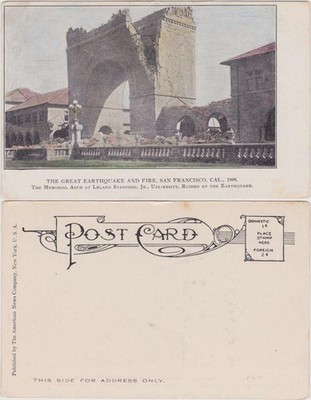 Postcard San Francisco Great Earthquake 1906 1906