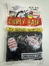 Vintage Curly Hair Doll Wig Hair Craft Midnight Black