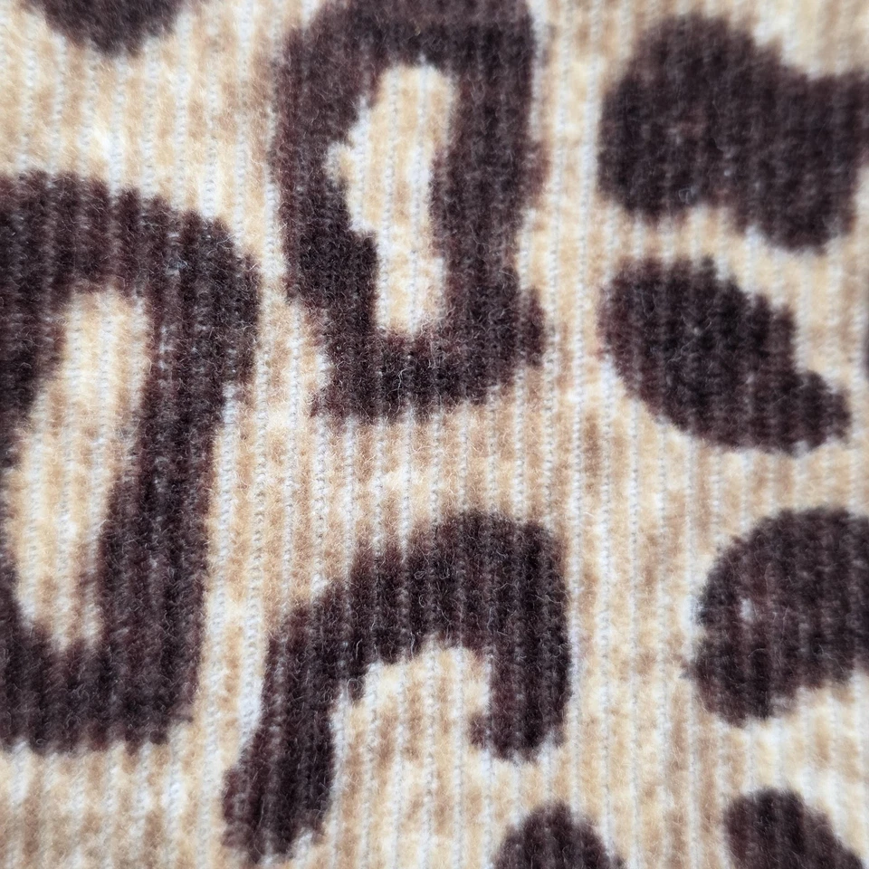 Saia Jones New York Signature Feminina 8 Marrom Leopardo Veludo Lápis Elástico - Imagem 4 de 4