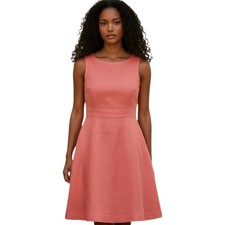 Talbots Petites Irish 100% Linen Round Neck Knee-length Sleeveless Dress Size 6