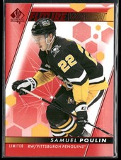 2022-23 SP Authentic Samuel Poulin Limited Red RC #147 Pittsburgh Penguins