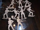 louis marx 6 inch cowboys lot of 9 1960s