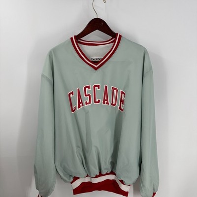 Vintage 90's DeLong Cascade V-neck USA Made Pullover Sweatshirt Gray Size XL