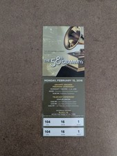 2016 58th Grammy Awards Ticket 