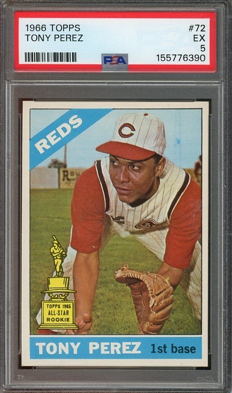 1966 Topps #72 Tony Perez HOF EX PSA 5 NICE! Cincinnati Reds 6390