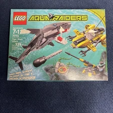 LEGO Aqua Raiders 7773 Tiger Shark Attack 100% Complete W/Box & Book Good Shape