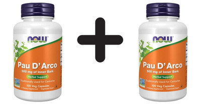 2 x NOW Foods Pau D'Arco, 500mg - 100 vcaps (109,95 EUR/kg)