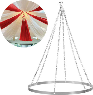 24'' Silver Ceiling Drape Kit for Stunning Wedding & Party Decor