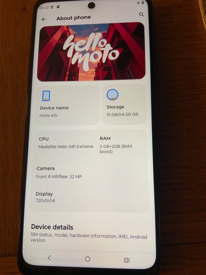 Motorola Moto E15 Smartphone 4G,  64GB, Unlocked, Dual SIM - Image 3 of 4