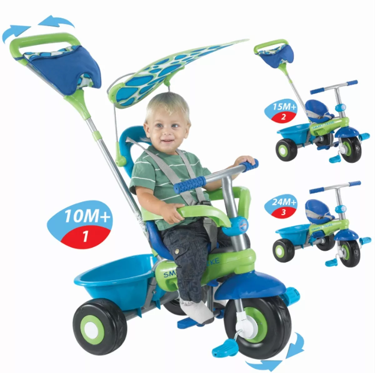 Smart Trike Fresh 3 in 1 Tricycle Green Blue Brand New eBay