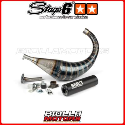 S6-96193751/BK AUSPUFF STAGE6 R/T 70-80CC SCHWARZ DERBI SENDA 2000 50CC (VOR DEM