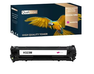 Toner pour HP CE323A 128A Compatible (magenta) x1 QUALITONER - Photo 1/4
