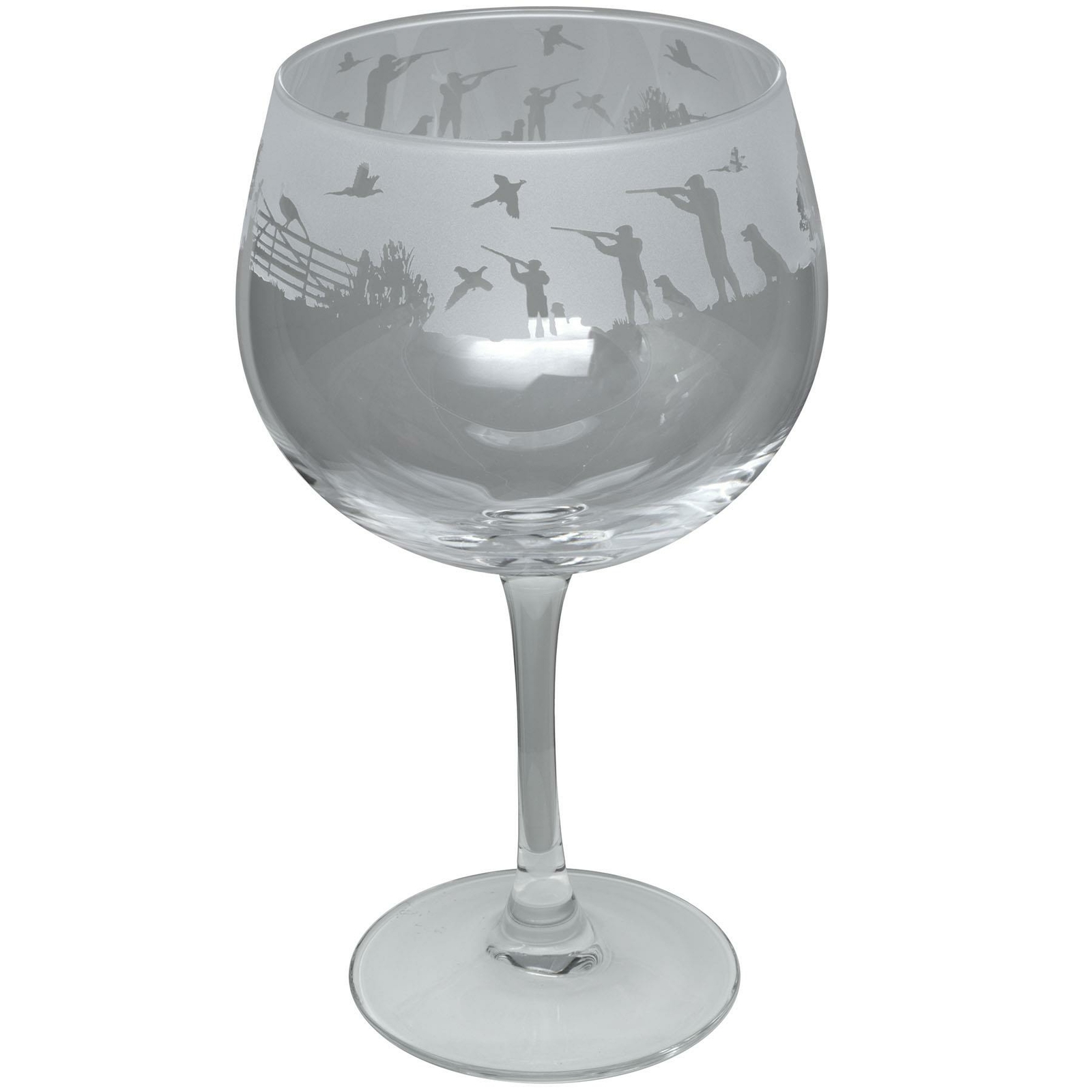 Animo Glass Shooting Scene Engraved Gin Balloon Large Copa Glass Glassware Gift