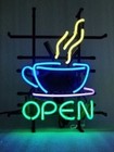 Coffee Cafe Tea Shop Open 24"x20" Neon Sign Light Lamp Poster Collection Uy